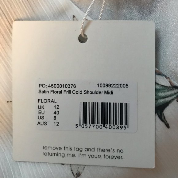 Missguided Floral Dress, Siize 8 - Picture 7 of 7